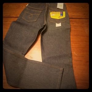 VINTAGE SADDLE KING RAW DENIM BLUE JEANS